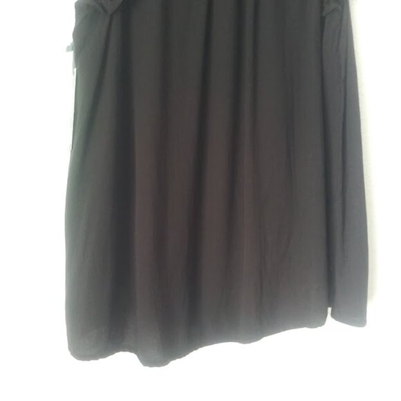 Terra & Sky flutter sleeve women's size 2X black top - Picture 6 of 12